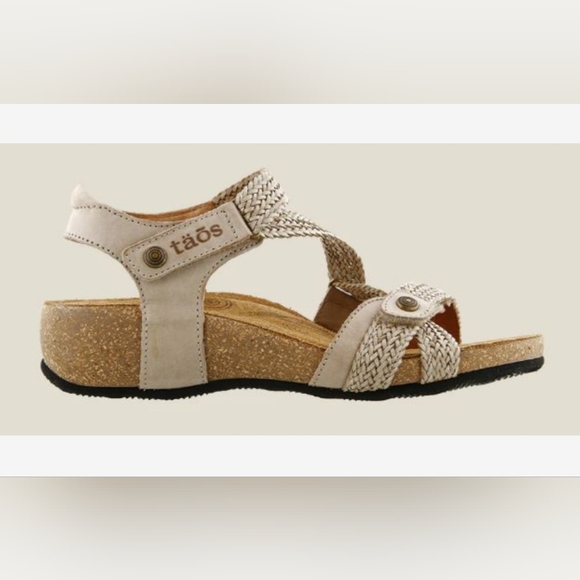 TAOS Trulie Beige Cork Slingback sandals Wedges size 8-8.5 US /EUR 39 Women’s - Picture 3 of 11